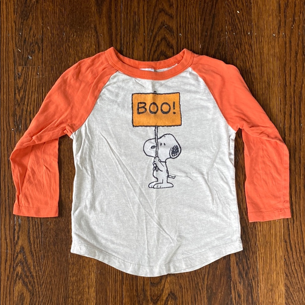 Hanna Andersson Peanuts Halloween Baseball Shirt